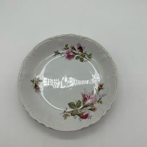 Vintage Bond Japan Fine China Moss Rose Soup Coupe Bowl Pink Flowers